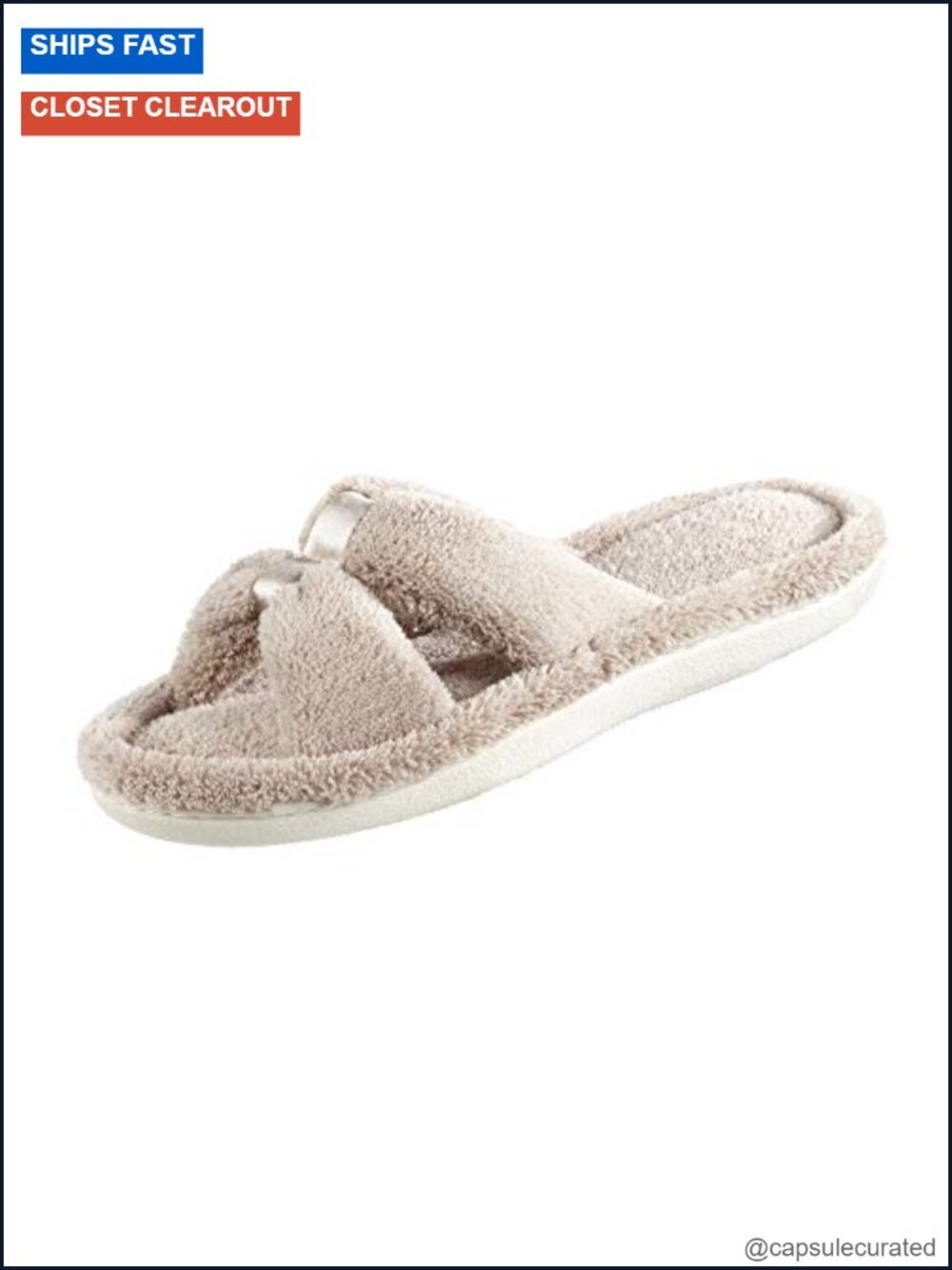 Memory Foam Slippers with Satin Trim, Micro Terry Lining, Washable,